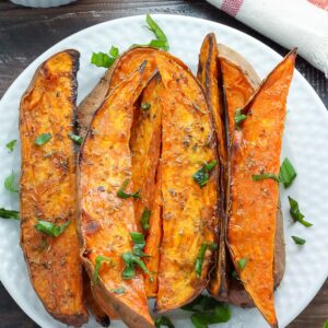 Fried Sweet Potatoes with chicken/ fish